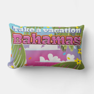 Coussin Rectangle Prenez des vacances ! Impression de voyage de dess