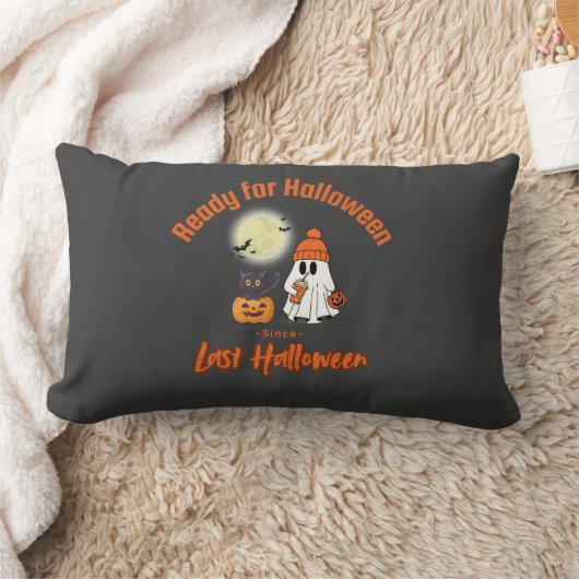 Coussin Rectangle Prêt pour Halloween depuis Dernier T-shirt Hallowe (Couverture)