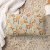 Coussin Rectangle Pretty retro muted 1970 s flowers (Couverture)