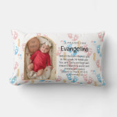 Coussin Rectangle Prière chrétienne pour bébé personnalisée (Recto)