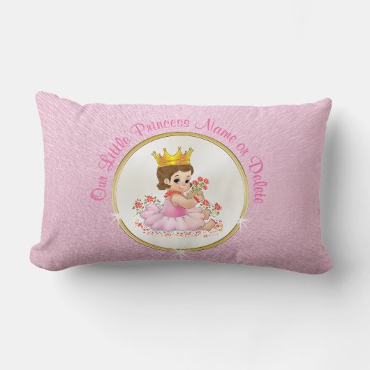 Coussin Rectangle Princesse personnalisée Pillow, votre texte ou (Recto)