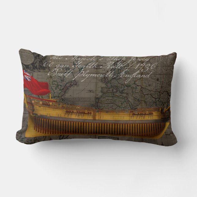 Coussin Rectangle Profil de la frégate Jersey (Recto)