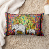 Coussin Rectangle Promenade d'éléphant de bébé (Couverture)