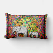 Coussin Rectangle Promenade d'éléphant de bébé (Recto)