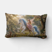 Coussin Rectangle Promenade Enchantée de la Licorne de la Fée (Verso)