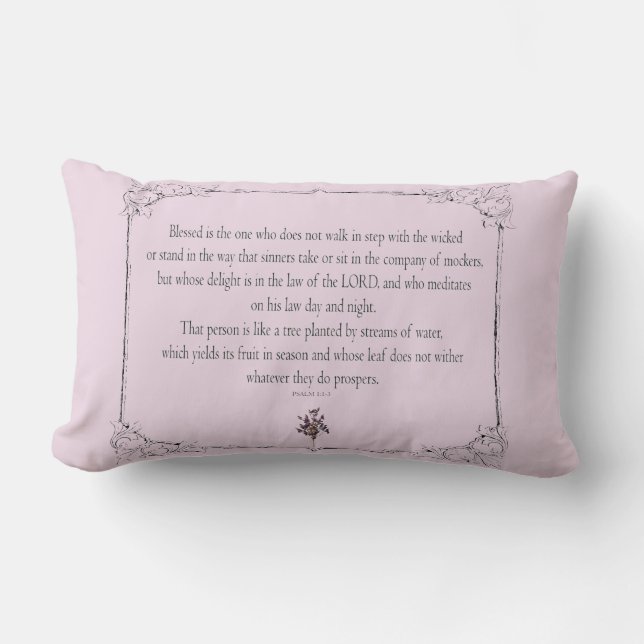 Coussin Rectangle Psaume 1-1-3, Do Not Walk en step with Sener, (Recto)