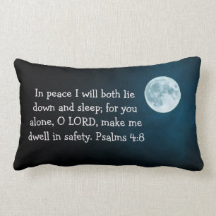 Coussin Rectangle Psaume 4:8 Pilote à lancer