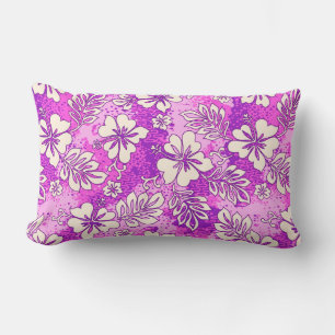 Coussin Rectangle Pua Aloha Hawaiian Heart Formé Hibiscus