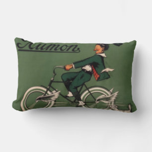 Coussin Rectangle Publicité vintage de vélos Aumon