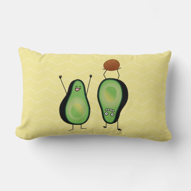 Coussin Rectangle Puits vert encourageant drôle d'appui renversé (Recto)