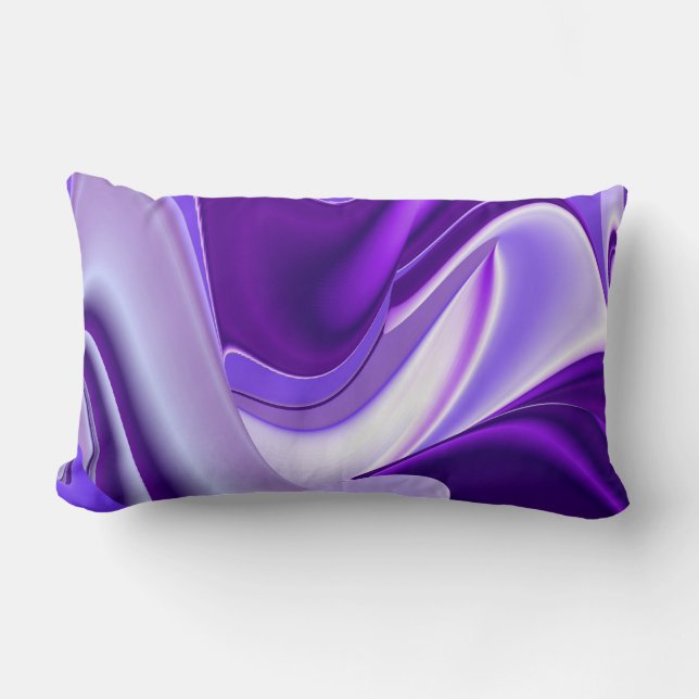 Coussin Rectangle Purple Snow Dream, Imaginaire Abstrait Rainbow-Art (Recto)