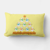 Coussin Rectangle Pyramide des sapins de Noël faite de bonhommes de (Recto)