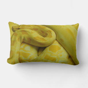 Coussin Rectangle Python birman jaune