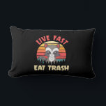 Coussin Rectangle Raccoon Lover Live Fast Eat Trump<br><div class="desc">Raccoon Lover Live Fast Eat Trump</div>