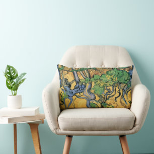 Coussin Rectangle Racines et troncs d'arbre par Vincent van Gogh