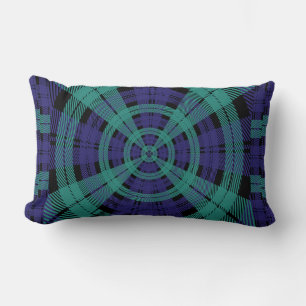 COUSSIN RECTANGLE RADIO VERT BLEU PLACÉ
