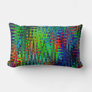 Coussin Rectangle Rainbow Chevron Abstrait
