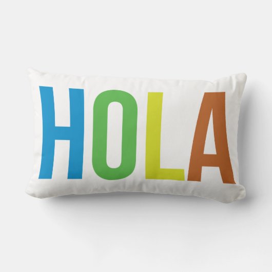 Coussin Rectangle Rainbow Hola (Verso)