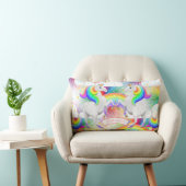 Coussin Rectangle Rainbow Princess Unicorn Starburst (Chaise)