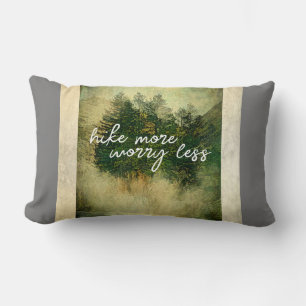 Coussin Rectangle randonnée plus d'inquiétude moins de citations arb