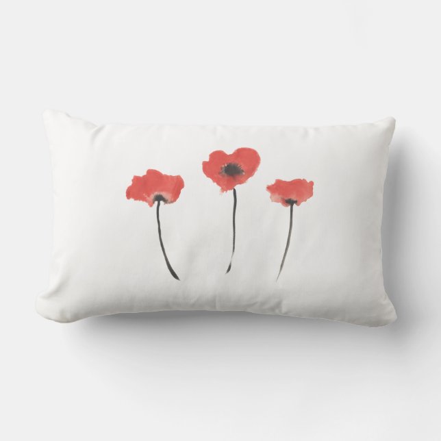 Coussin Rectangle Rangée de conception originale de peinture (Recto)