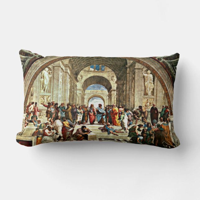 Coussin Rectangle Raphael : École de peinture d'Athènes (Recto)