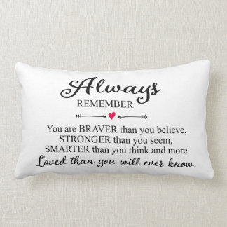 Coussin Rectangle Rappelez-vous toujours que vous êtes aimés