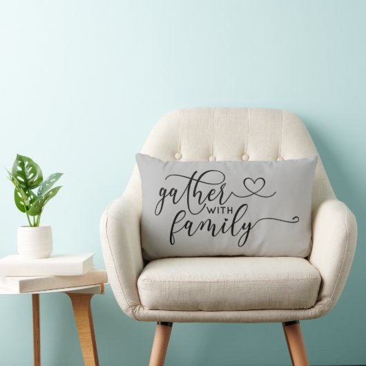 Coussin Rectangle Rassemblement avec Ferme familiale (Chaise)