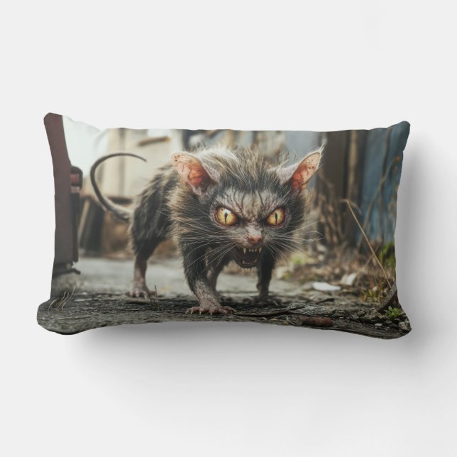 Coussin Rectangle Rat monstre  (Recto)