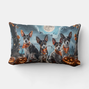 Coussin Rectangle Rat Terrier Halloween Ensorcelant