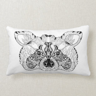 Coussin Rectangle Raton laveur inspiré