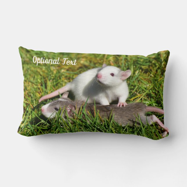 Coussin Rectangle Rats de compagnie mignons et personnalisés pour bé (Verso)