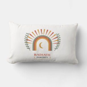 Coussin Rectangle Rayonner de positivité Boho Céleste Soleil Lune Bo
