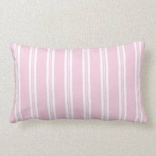 Coussin Rectangle Rayure de coutil de règle écossaise de rose en