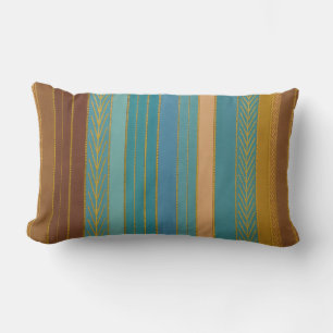 Coussin Rectangle Rayures atomiques Futuristes du milieu du siècle I