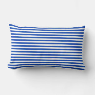 Coussin Rectangle Rayures Bleu Nautique