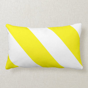 Coussin Rectangle Rayures d'avertissement d'une attention blanche