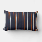 Coussin Rectangle Rayures de marine et de rouille (Recto)