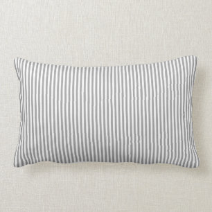 Coussin Rectangle Rayures grises personnalisées
