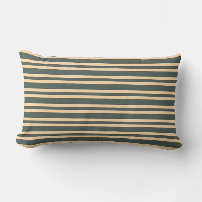 Coussin Rectangle Rayures Jaunes Vertes Motif Sans Couture (Recto)