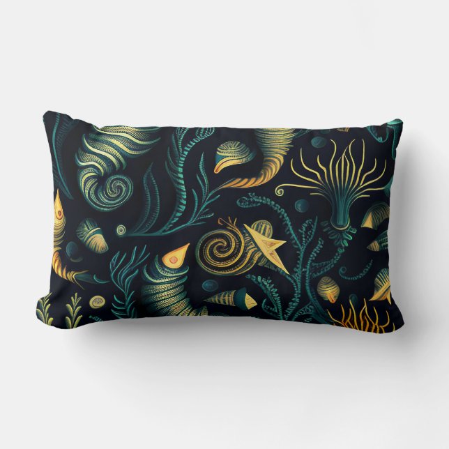 Coussin Rectangle Récifs Dorés (Recto)