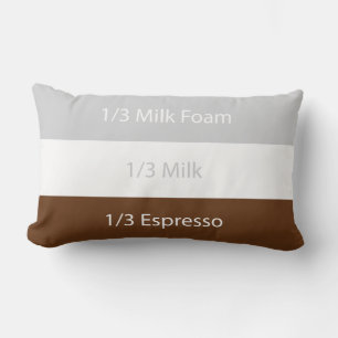 Coussin Rectangle Recipe cappuccino design