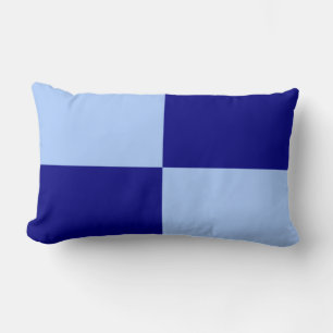 Coussin Rectangle Rectangles bleu clair et bleu foncé
