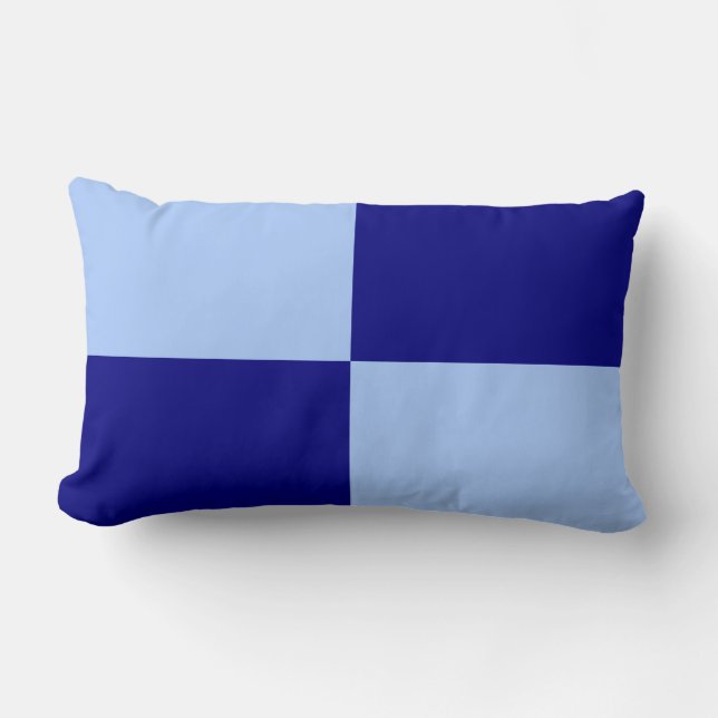 Coussin Rectangle Rectangles bleu clair et bleu foncé (Recto)