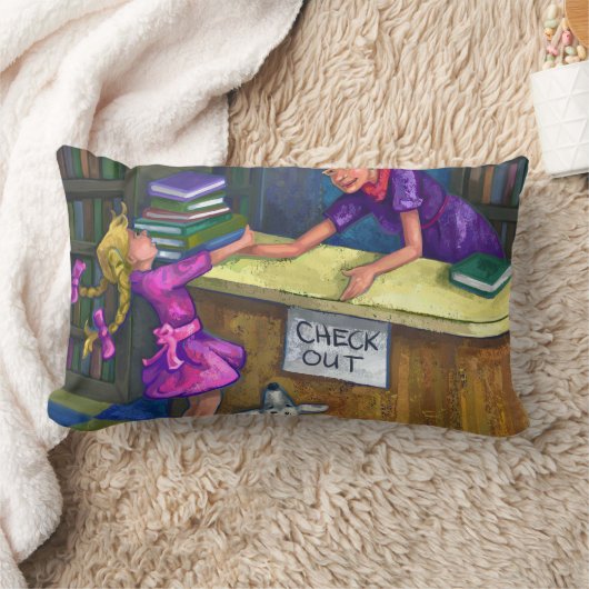 Coussin Rectangle Récupération de la bibliothèque (Couverture)