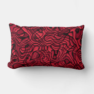Coussin Rectangle Red Crazy Psycho Design Jeu d'oreiller