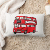 Coussin Rectangle Red Double Decker London Bus Nouveau-né Cadeau (Couverture)