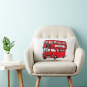 Coussin Rectangle Red Double Decker London Bus Nouveau-né Cadeau (Chaise)