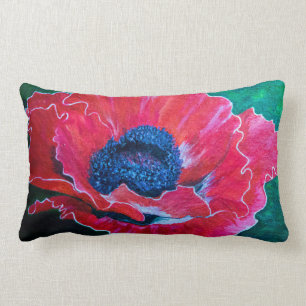 Coussin Rectangle Red Poppy