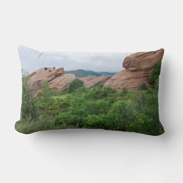 Coussin Rectangle Red Rocks Ridge Mountains et Valley (Recto)